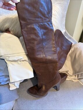 Frye Women's Dark Brown Leather Over-the-Knee Boots